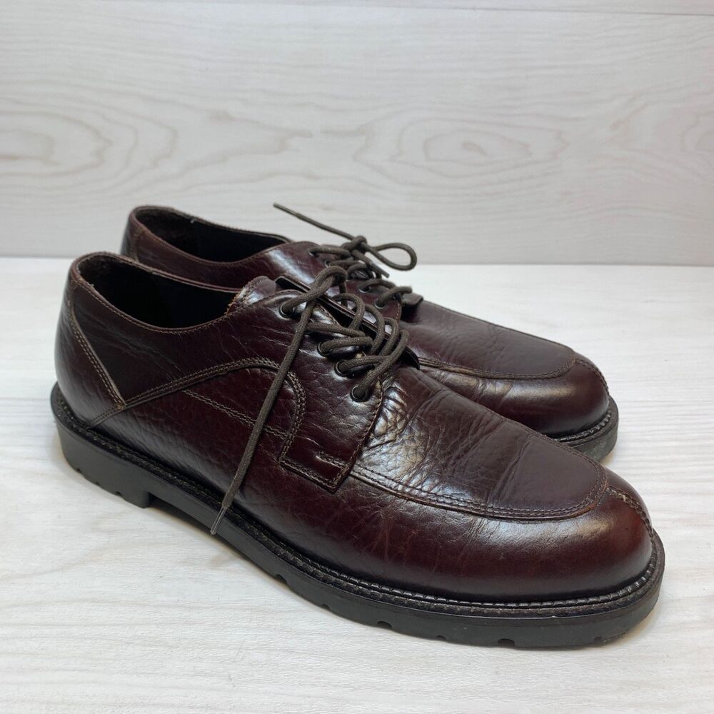 H.S. Trask Brown Pebbled Leather Oxford Men's Sz 11M Lace Up‎ Comfort Shoes